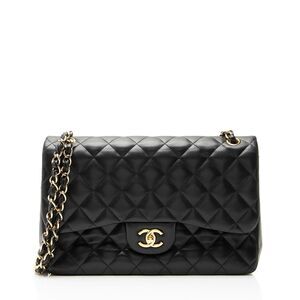 Chanel Lambskin Classic Jumbo Double Flap Bag